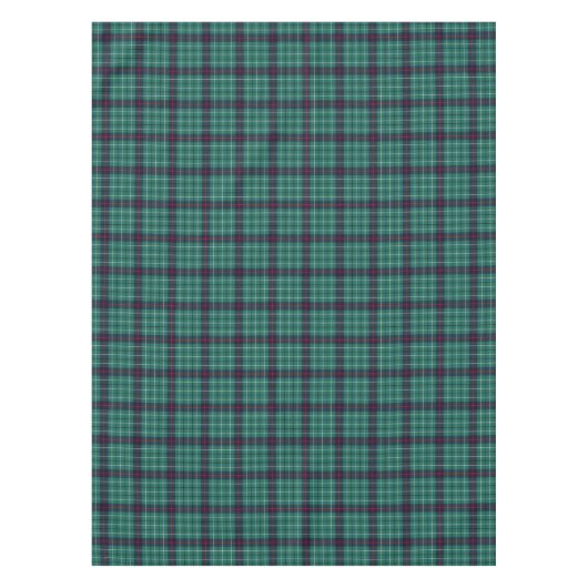Clan Duncan Turquoise Modern Scottish Tartan Tischdecke (Vorderseite)