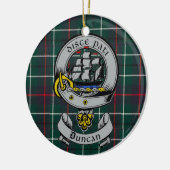 Clan Duncan Wappen Abzeichen & Tartan individuell  Keramik Ornament (Links)