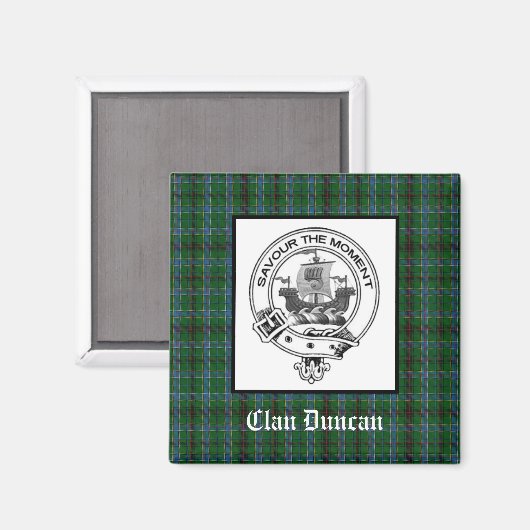 Clan Duncan Wappen Abzeichen & Tartan Magnet (Vorderseite/Rückseite)