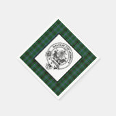 Clan Duncan Wappen Abzeichen und Tartan Serviette (Ecke)