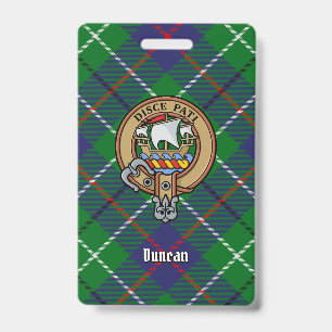 Clan Duncan-Wappen über Tartan Ausweis