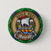 Clan Duncan-Wappen über Tartan Button (Vorderseite)
