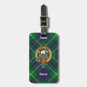 Clan Duncan Wappen über Tartan Gepäckanhänger