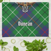 Clan Duncan-Wappen über Tartan Geschirrtuch (Gefaltet)