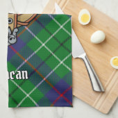 Clan Duncan-Wappen über Tartan Geschirrtuch (Viertel Falte)