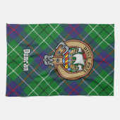 Clan Duncan-Wappen über Tartan Geschirrtuch (Horizontal)