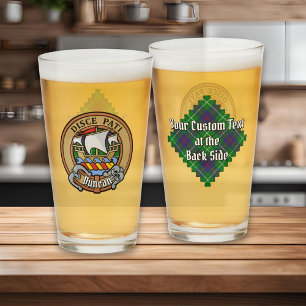 Clan Duncan Wappen über Tartan Glas