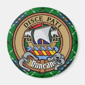 Clan Duncan-Wappen über Tartan Magnet (Vorne)