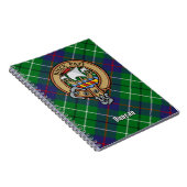 Clan Duncan-Wappen über Tartan Notizblock (Rechte Seite)