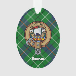 Clan Duncan-Wappen über Tartan Ornament