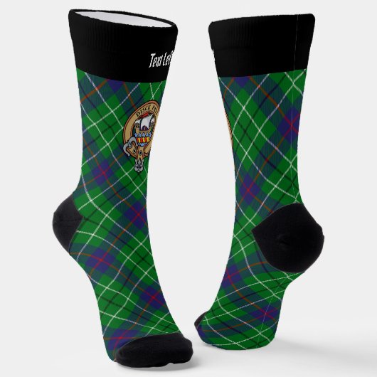 Clan Duncan Wappen über Tartan Socken (Gewinkelt)