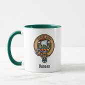 Clan Duncan-Wappen über Tartan Tasse (Links)
