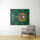 Clan Duncan-Wappen über Tartan Wandteppich (Beispiel (Horizontal))