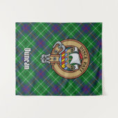 Clan Duncan-Wappen über Tartan Wandteppich (Vorderseite (Horizontal))