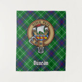 Clan Duncan-Wappen über Tartan Wandteppich (Vorderseite)
