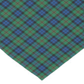 Clan Dundas Bright Blue und Green Scottish Tartan Kurzer Tischläufer (Ecke)
