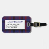 Clan Dundonald Tartan Karierter Gepäcktag Gepäckanhänger (Vorderseite horizontal)