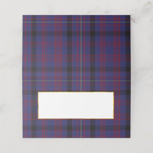 Clan Dundonald Wedding Folded Platzkarte (Außenseite Aufgefaltet)