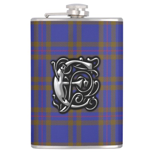 Clan-Eliot Elliott Tartan-alte Schottland-Flasche Flachmann (Vorderseite)