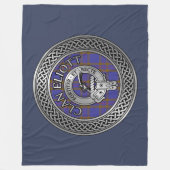Clan Eliott Wappen & Tartan Knot Fleecedecke (Vorderseite)