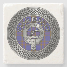Clan Eliott Wappen & Tartan Knot