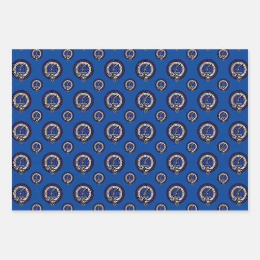Clan Elliot Abzeichen, Border Reiver Holiday, Scho Geschenkpapier Set (Vorderseite)