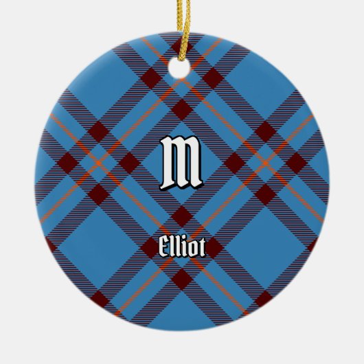 Clan Elliot Alte Keramik Tartan Ornament (Vorne)