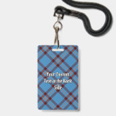 Clan Elliot Ancient Tartan Abzeichen Ausweis (Rückseite mit Lanyard)