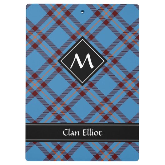 Clan Elliot Ancient Tartan Clipboard Klemmbrett (Rückseite)