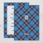 Clan Elliot Ancient Tartan Einladung (Vorne/Hinten)