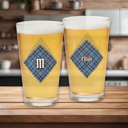 Clan Elliot Ancient Tartan Glass Glas