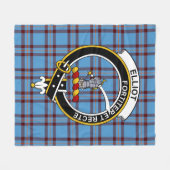 Clan Elliot Ancient Tartan Kariert Fleecedecke (Vorderseite (Horizontal))