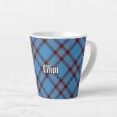 Clan Elliot Ancient Tartan Latte Tasse (Rechte Ecke)