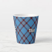 Clan Elliot Ancient Tartan Latte Tasse (Vorderseite)