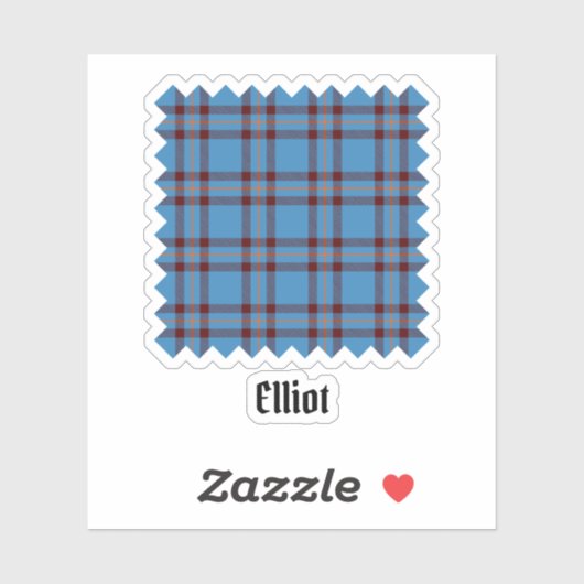 Clan Elliot Ancient Tartan Sticker (Blatt)