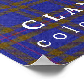 Clan Elliot Colors of Scotland Tartan Poster (Ecke)