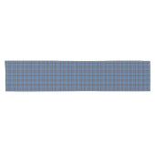 Clan Elliot Light Blue und Brown Scottish Tartan Kurzer Tischläufer (Horizontal)