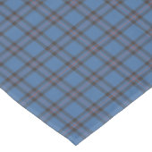 Clan Elliot Light Blue und Brown Scottish Tartan Tischdecke (Schrägansicht)