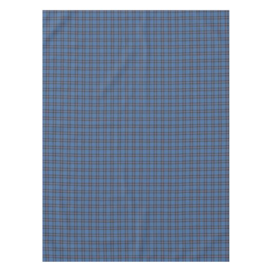 Clan Elliot Light Blue und Brown Scottish Tartan Tischdecke (Vorderseite)