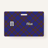 Clan Elliot Modern Tartan Abzeichen Ausweis (Vorderseite)