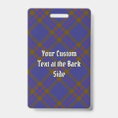 Clan Elliot Modern Tartan Abzeichen Ausweis (Rückseite)