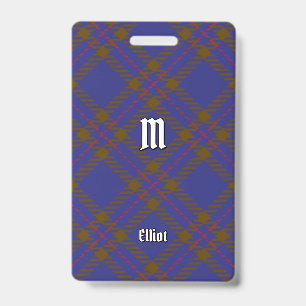Clan Elliot Modern Tartan Abzeichen Ausweis