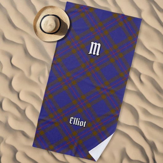 Clan Elliot Modern Tartan Beach Towel Strandtuch