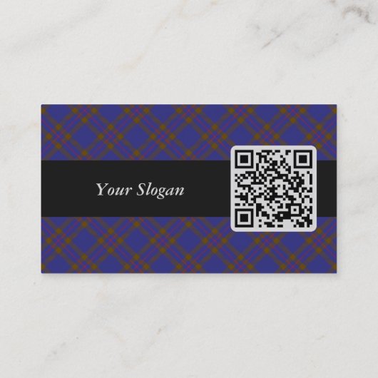 Clan Elliot Modern Tartan Business Card Visitenkarte (Rückseite)