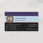 Clan Elliot Modern Tartan Business Card Visitenkarte (Vorderseite)