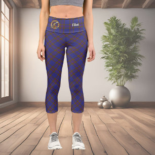 Clan Elliot Modern Tartan Capri Leggings