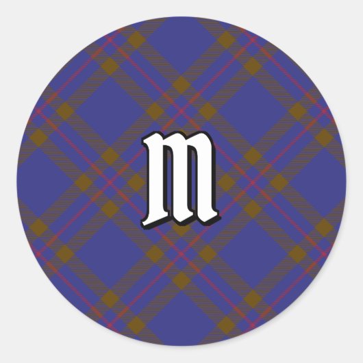 Clan Elliot Modern Tartan Classic Round Sticker (Vorderseite)