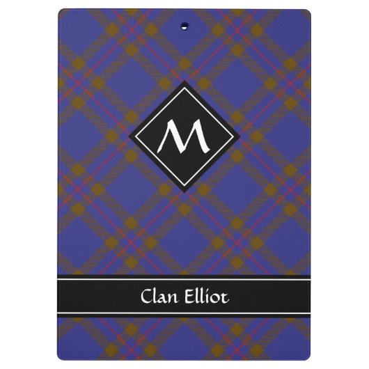 Clan Elliot Modern Tartan Clipboard Klemmbrett (Rückseite)
