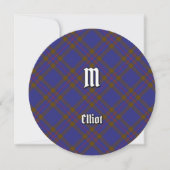 Clan Elliot Modern Tartan Einladung (Vorderseite)