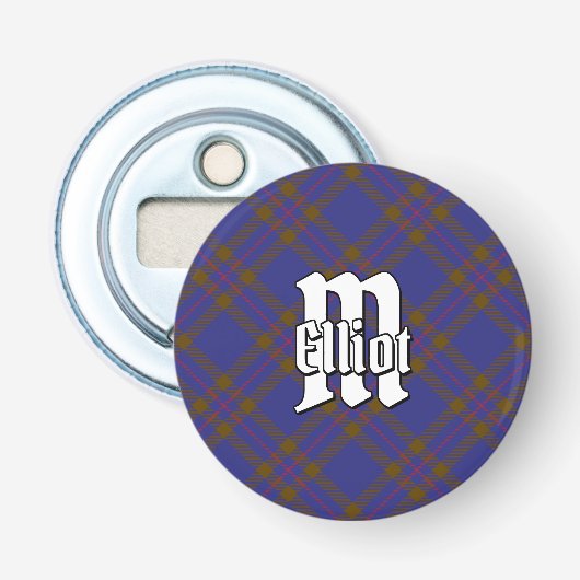 Clan Elliot Modern Tartan Flaschenöffner (Vorderseite)